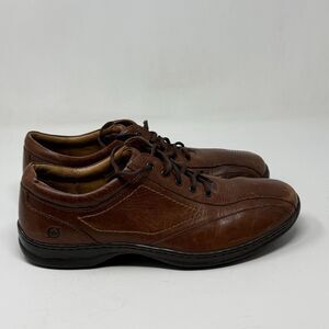 Born Bicycle Toe Oxford Sneakers Mens 10 Brown Leather Lace Up Casual Shoes